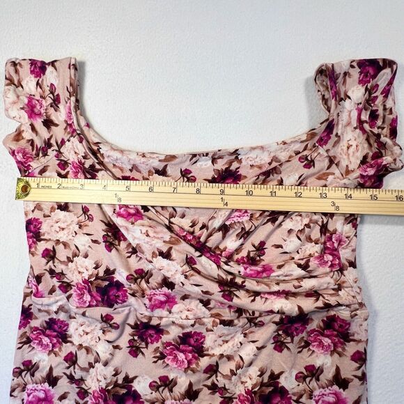 Sew Trendy Maternity Photography Gown Mermaid Zoie Dress Maxi Stretchy Floral - Picture 14 of 15